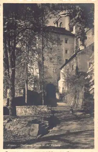 L164 Deutschland Passau Oberhaus Partie in der Vorburg Vintage Postkarte