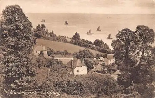 A885 England Torquay Maidencombe Vintage Postkarte