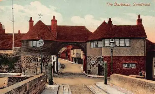 A886 England 1915 The Barbican Sandwich Vintage Postkarte