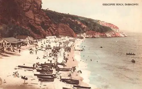 A885 England Torquay, Oddicombe Beach Boats Postkarte