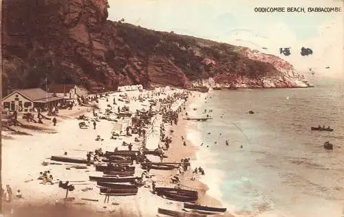 A885 England 1925 Torquay, Oddicombe Beach Boats Postkarte