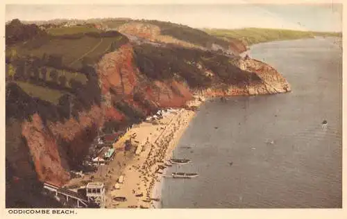 A885 England Torquay Oddicombe Beach Cliffs Postkarte