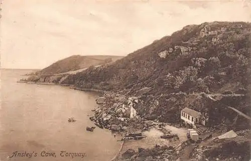 A885 England Torquay 1913 Anstey's Cove Vintage Postkarte