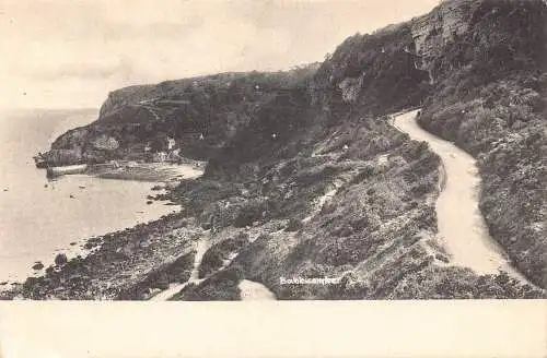 A885 England Babbacombe Beach Cliffs Vintage Postkarte