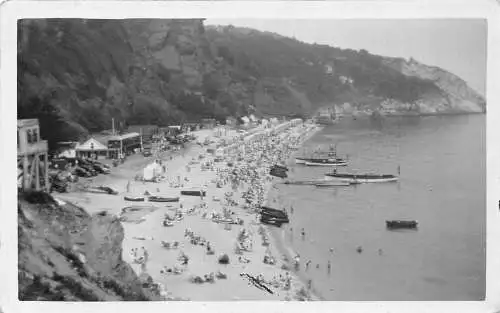 A885 England Oddicombe Beach Boats Vintage Postkarte