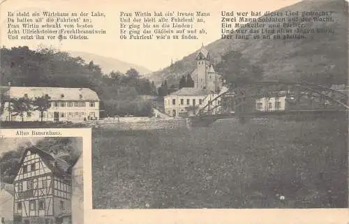 A064 Deutschland 1912 Dausenau und Lahn Steuerers Wirtshaus Altes Bauernhans Postkarte