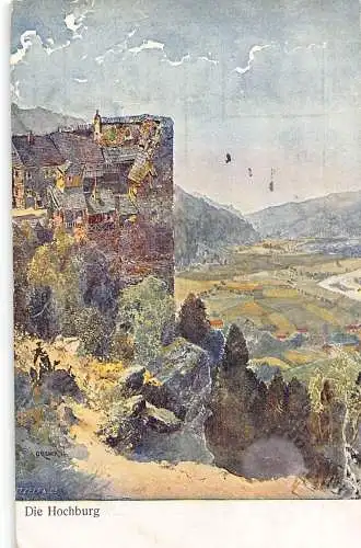 L165 Deutschland 1920 Schloss Hochburg Vintage Postkarte