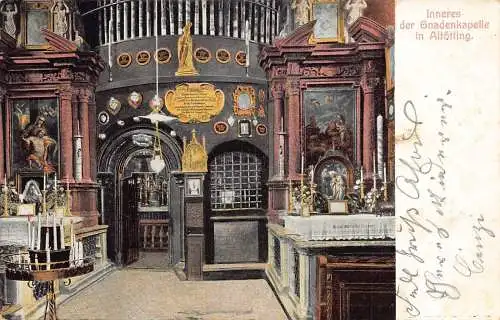 A063 Deutschland 1910 Innenraum Kapelle Gnadenkapelle Altöttling Postkarte