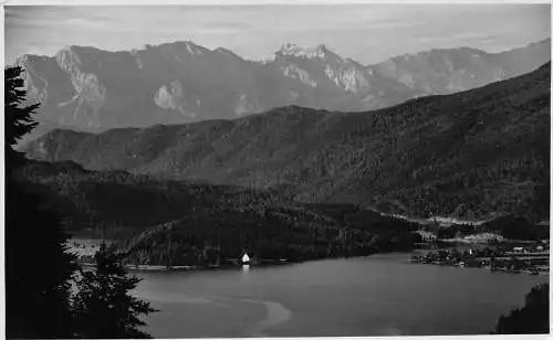 L167 Deutschland Dorf Walchen siehe Wettersteinsee Vintage Postkarte