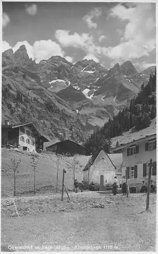 L166 Deutschland Oberstdorf im Allgau Einodsbach Berge Vintage Postkarte