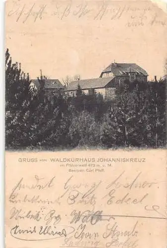 L165 Deutschland 1906 Gruss vom Waldkurhaus Johanniskreuz Pfaelzerwald Postkarte