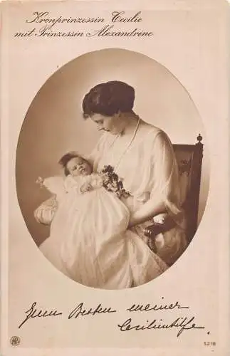 A062 Charity Prinzessin Cecilie mit Prinzessin Alexandrine von Preußen Postkarte