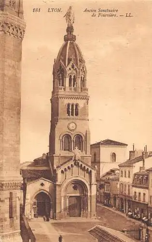 C013 Frankreich, Lyon Ancien Sanctuaire de Fourviere 1928 Vintage Postkarte