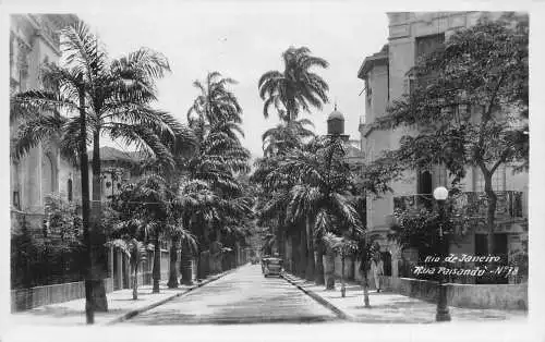 A878 Brasilien Rio de Janeiro Rua Paisanu Straße RPPC Vintage Postkarte