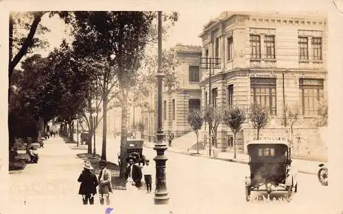 A878 Mexiko Mexico City Calle des Artes Autos RPPC 1927 Vintage Postkarte