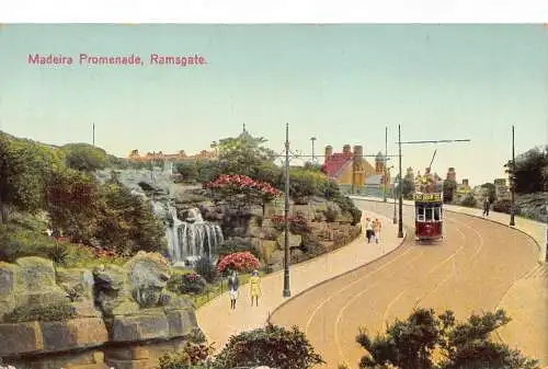 A884 England 1932 Madeira Promenade Ramsgate Doppeldecker Straßenbahn Postkarte