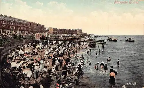 A886 England Margate Sands Vintage Postkarte