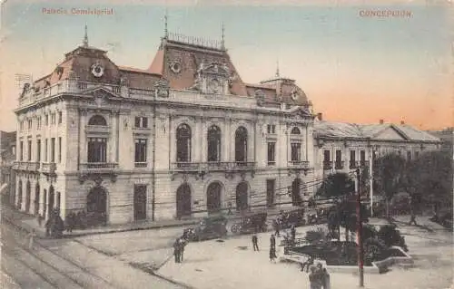 A880 Chile Concepcion Palacio Consistorial Cars Oldtimer Postkarte