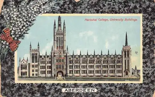 A883 Schottland Aberdeen Marischal College Universität Maiglöckchen Postkarte