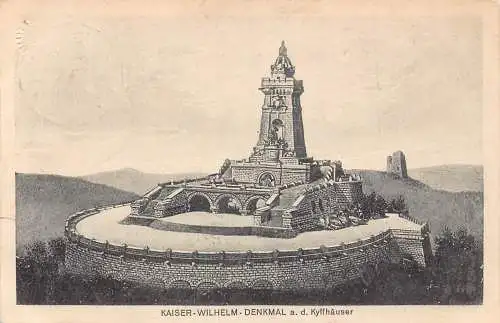 L317 Deutschland 1916 Kiaser Wilhelm Denkmal a d Kyffheuser Postkarte
