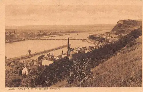 L317 Deutschland Koblenz m Ehrenbreitstein Vintage Postkarte