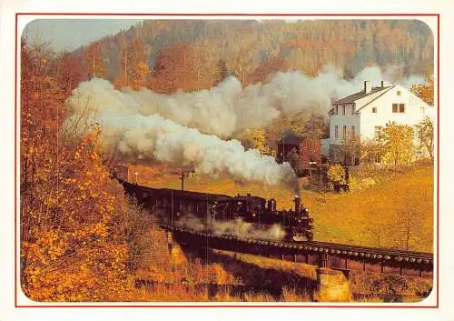 Transport Schmalspurbahn Wolkenstein-Jöehstadt im Pressnitztal Postkarte