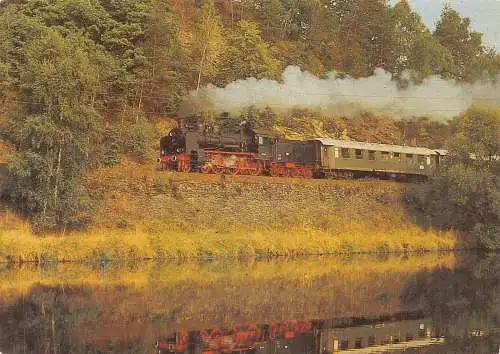 Dampflok im Elstertal bei Neumühle Museumslok 381182 AK