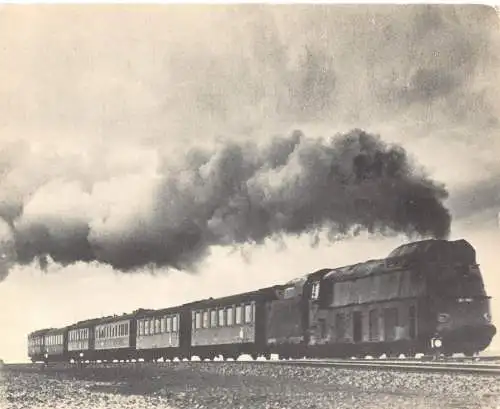 Deutschland Dampflok bei Bergedorf Hamburg-Berlin Eisenbahn Postkarte