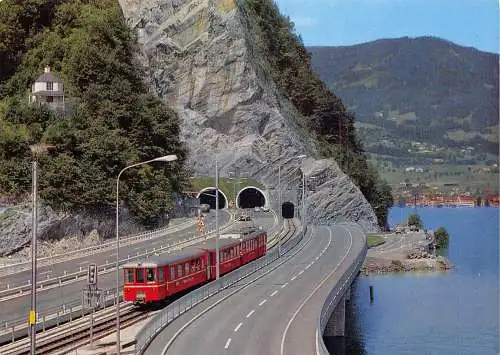 Schweiz Stansstad Vierwaldstättersee Zug nahe Autobahnsee Postkarte