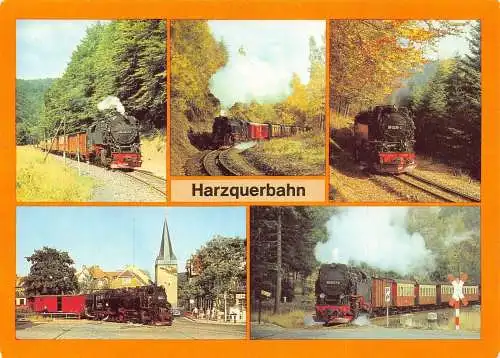 Deutschland Harzquerbahn Eisenbahn Vintage Postkarte