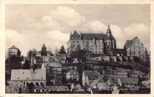 L318 Deutschland Marburg a d Lahn mit Schloss RPPC Postkarte