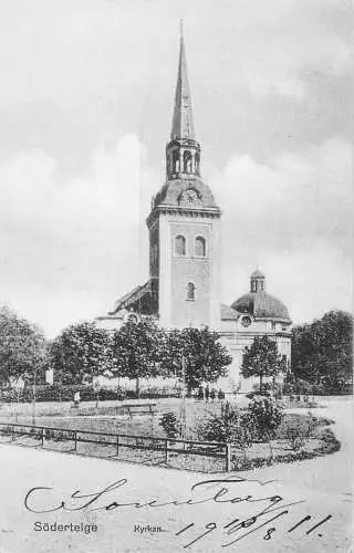 L308 Deutschland Soedertelge Kyrkan Kirche Vintage Postkarte