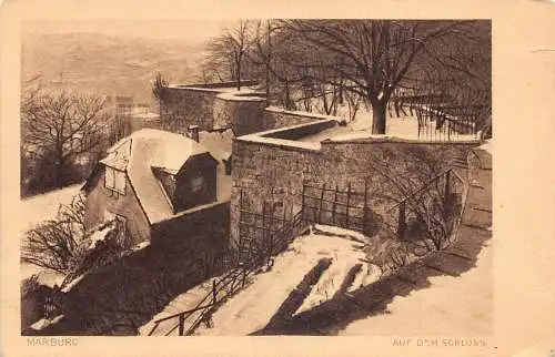 L318 Deutschland Marburg auf dem Schloss Schloss Vintage Postkarte