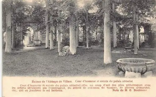 L307 Frankreich 1916 Feldpost 1. Weltkrieg Ruines de l'Abbaye de Villers Vintage Postkarte