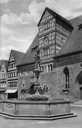L308 Deutschland Reutlingen Maximilianbrunnen RPPC Vintage Postkarte