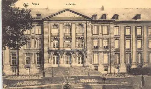 L307 Frankreich 1916 Feldpost 1. Weltkrieg Arras Museum Brunnen Vintage Postkarte