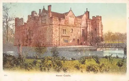 A890 England 1905 Hever Castle Vintage Postkarte