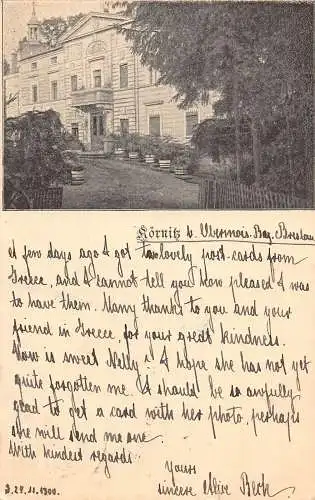 L308 Deutschland 1900 Schlossgarten Roernitz Vintage Postkarte