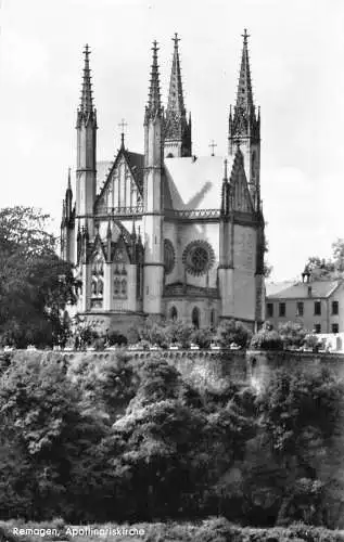 L308 Deutschland Remagen Apollinariskirche Kirche Vintage Postkarte