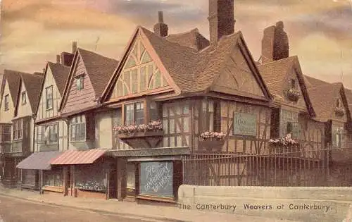 A886 England Canterbury Weavers at Canterbury Vintage Postkarte