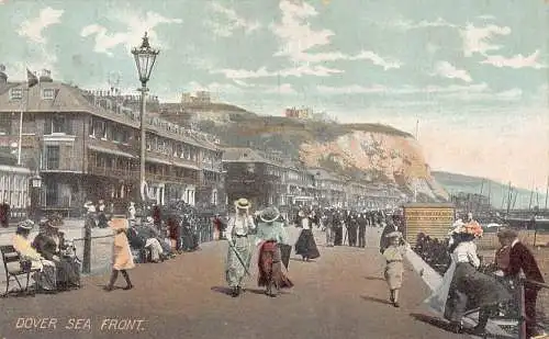 A886 England Dover Sea Front 1913 Vintage Postkarte
