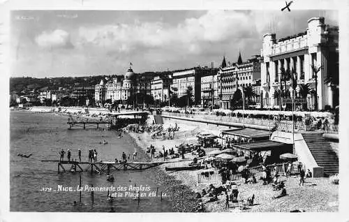 C015 Frankreich, Nice La Promenade des Anglais 1939 alte Postkarte