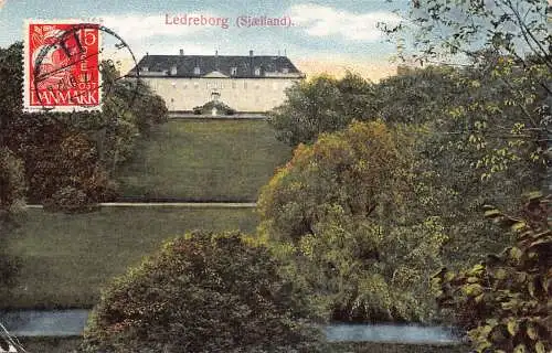 Dänemark 1927 Ledreborg Sjaelland Philatelistisches Interesse alte Postkarte