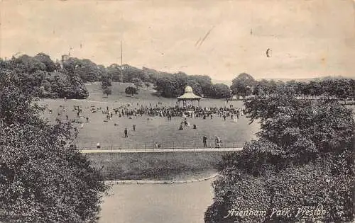 A887 England 1917 Avenham Park Preston Vintage Postkarte