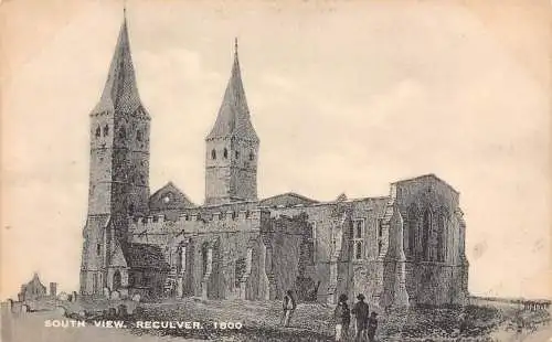 A891 England Südansicht von Reculver Vintage Postkarte