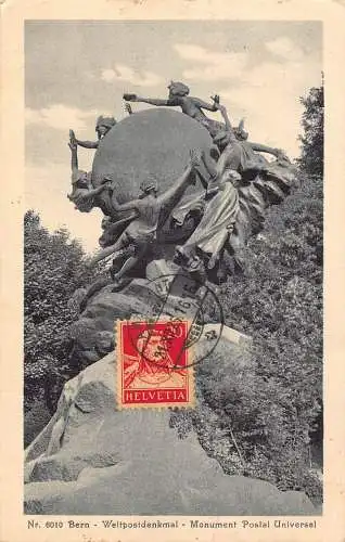 Schweiz 1926 Bern Denkmal Weltpostverein alte Postkarte