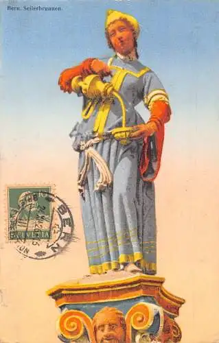Schweiz 1926 Bern Seilerbrunnen Brunnen Statue Vintage Postkarte