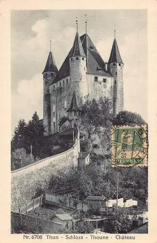 Schweiz 1926 Thun Schloss Schloss Thoune Vintage Postkarte