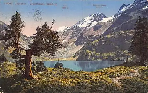 Schweiz 1927 Jochpass Engstlensee Berge Vintage Postkarte
