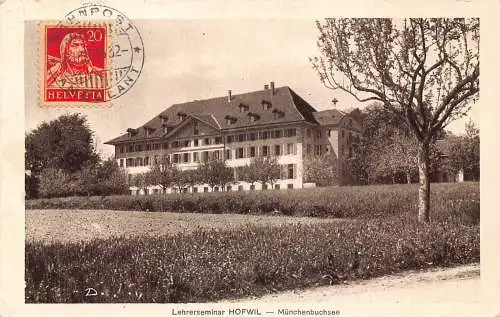 Schweiz 1927 Lehrerseminar HOFWIL Münchenbuchsee alte Postkarte